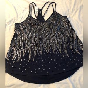 Express sequined tank top size M